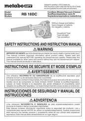 Metabo HPT RB 18DC Mode D'emploi