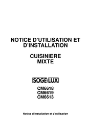 SOGELUX CM6619 Notice D'utilisation Et D'installation