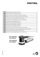 Festool ETS 150/3 E Notice D'utilisation D'origine/Liste De Pièces De Rechange