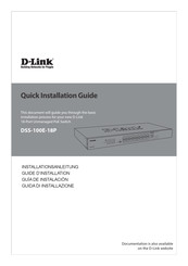 D-Link DSS-100E-18P Guide D'installation
