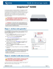 Overland Storage SnapServer N2000 Guide De Démarrage Rapide