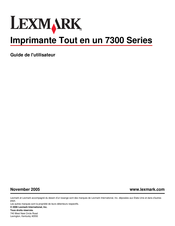 Lexmark 7300 Série Guide De L'utilisateur