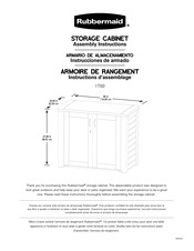 Rubbermaid 1T00 Instructions D'assemblage