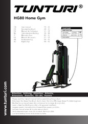 Tunturi HG80 Home Gym Manuel De L'utilisateur