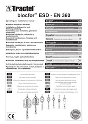 Tractel blocfor ESD - EN 360 Manuel D'emploi Et D'entretien