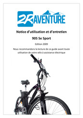 2R Aventure 905 Se Sport Notice D'utilisation Et D'entretien