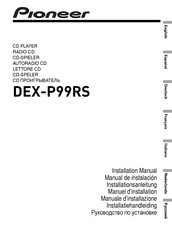 Pioneer DEX-P99RS Manuel D'installation