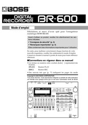 Boss BR-600 Mode D'emploi