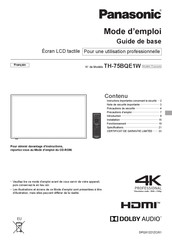 Panasonic TH-75BQE1W Mode D'emploi