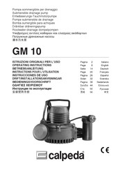 Calpeda GM 10 Instructions Pour L'utilisation