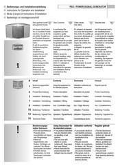 Grothe PSG Mode D'emploi Et Instructions D'installation