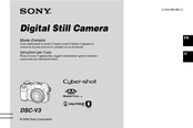 Sony Cyber-shot DSC-V3 Mode D'emploi
