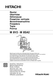 Hitachi Koki M 8V2 Mode D'emploi