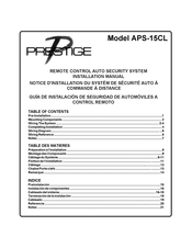 Prestige APS-15CL Notice D'installation