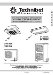 Technibel Climatisation CA 480 X5 TA Série Mode D'emploi