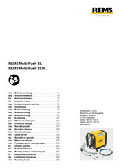 REMS Multi-Push SLW Notice D'utilisation