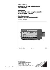 Gossen MetraWatt SINEAX P530 Mode D'emploi