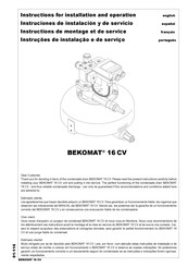 Beko MAT 16CV Instructions De Montage Et De Service