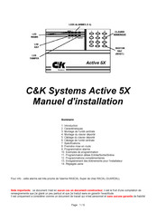 C&K systems Active 5X Manuel D'installation