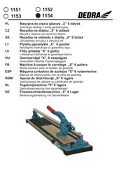 DEDRA 1153 Mode D'emploi Avec Bulletin De Garantie