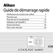 Nikon COOLPIX S6800 Guide De Démarrage Rapide