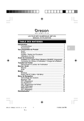 Oregon Scientific MP120 Manuel D'utilisation