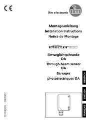 IFM Electronic Efector200 OAE Série Notice De Montage