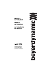 Beyerdynamic MCE 530 Information De Produit