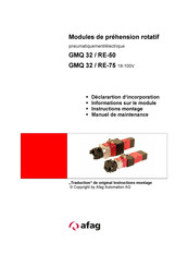 Afag GMQ 32 / RE-50 Instructions De Montage