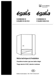 E.L.M. Leblanc egalis N GLB23-1H /23-1H.5 Manuel D'installation