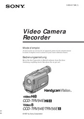 Sony Handycam Vision CCD-TRV94E Hi8 Mode D'emploi