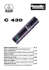 AKG C 430 Mode D'emploi