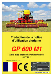 APV GP 600 M1 Traduction De La Notice D'utilisation D'origine