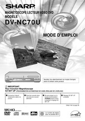 Sharp DV-NC70U Mode D'emploi