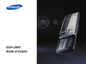 Samsung SGH-J800 Mode D'emploi