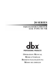 dbx 20 Série Mode D'emploi