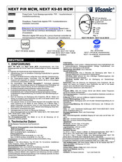 Visonic NEXT PIR MCW Mode D'emploi