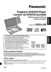 Panasonic DVD-LX8 Mode D'emploi