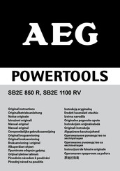 AEG SB2E 1100 RV Notice Originale
