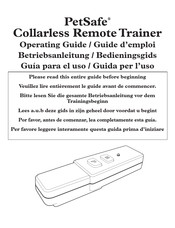 Petsafe Collarless Remote Trainer Guide D'emploi