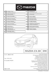 Mazda BDEL V7 410 Instructions De Montage