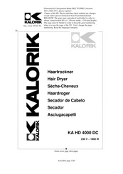 Kalorik KA HD 4000 DC Mode D'emploi