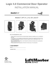 LiftMaster Security+ Logic 5.0 Manuel D'installation