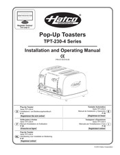 Hatco TPT-230-4 Série Manuel D'installation Et D'utilisation