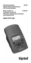 TIPTEL 215 clip Mode D'emploi Et Consignes De Sécurité