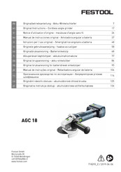 Festool AGC 18 Notice D'utilisation D'origine