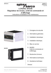 Spirax Sarco LCR2652 Instructions D'installation Et De Maintenance