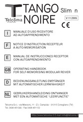 Telcoma Automations TANGO NOIRE Slim n Notice D'instruction