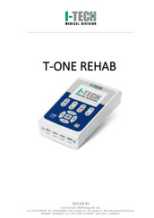 I-Tech T-ONE REHAB Notice D'utilisation