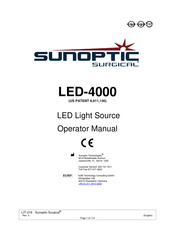 Sunoptic Surgical LED-4000 Manuel De L'opérateur